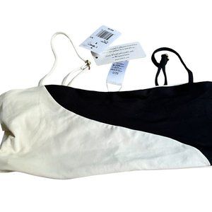 L*Space Women's Bikini Top Block Black & White Size S New With Tags